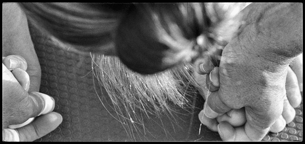 Elizabeth practicing Padangustasana - big toe pose