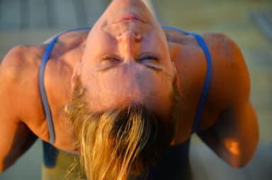 Elizabeth Van Genderen practicing Urdhva Mukha Svanasana